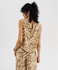 blouse sans manches ample courte et fluide femme imprime blousesG748701_4