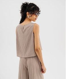 blouse sans manches ample courte et fluide femme rayure blousesG748801_3