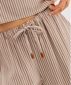 pantalon large et fluide en viscose imprimee femme rayure pantalonsG749101_2