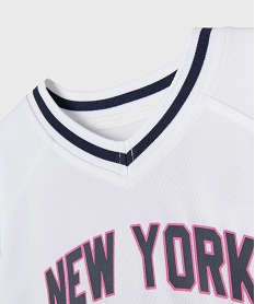 tee-shirt de sport a manches courtes et col v fille blanc standard tee-shirtsG749601_2