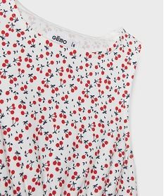 robe sans manches a motifs fleuris fille blancG750201_2
