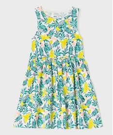 robe sans manches a motifs fleuris fille blanc standardG750301_4