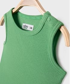 debardeur en maille cotelee bebe garcon vert vifG752201_2