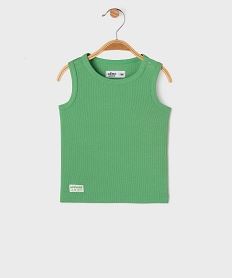 debardeur en maille cotelee bebe garcon vert vifG752201_4