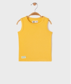 debardeur en maille cotelee bebe garcon jaune vifG752301_4
