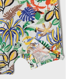combishort en coton imprime bebe garcon imprime feuillageG752401_2