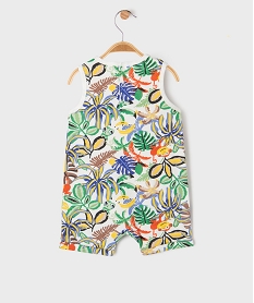 combishort en coton imprime bebe garcon imprime feuillageG752401_3