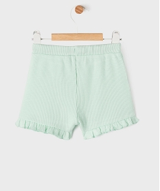 short en maille gaufree avec taille ajustable bebe fille vertG752601_4