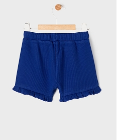 short en maille gaufree avec taille ajustable bebe fille bleu standardG752701_4