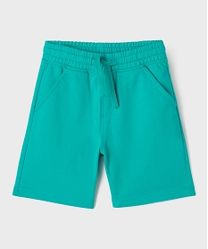 short en maille coupe large avec taille ajustable garcon bleuG753101_4