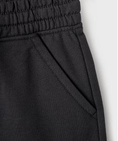 short en maille coupe large avec taille ajustable garcon gris standardG753201_2