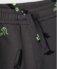 short en maille french terry a motifs garcon gris standardG753401_2