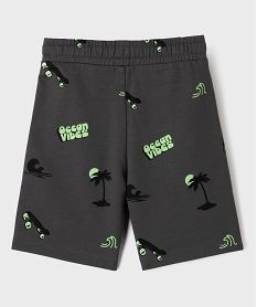 short en maille french terry a motifs garcon gris standardG753401_3