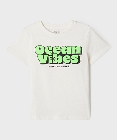 tee-shirt manches courtes avec inscription xxl garcon beige tee-shirtsG753501_4