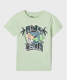 tee-shirt manches courtes avec sequins reversibles garcon vert standard tee-shirtsG753601_2