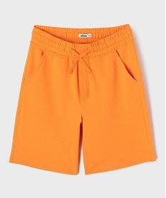 bermuda en maille a taille elastiquee garcon orange standardG754501_4