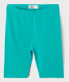 GEMO Legging court uni taille élastique fille Bleu