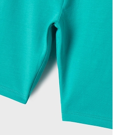 legging court uni taille elastique fille bleuG754801_2