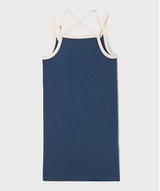 robe a bretelles en maille cotelee fille bleuG755501_3