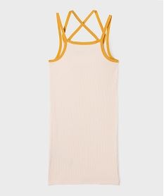 robe a bretelles en maille cotelee fille beigeG755601_3
