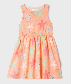 GEMO Robe sans manches à motifs fleuris fille orange standard