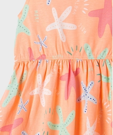 robe sans manches a motifs fleuris fille orange standardG755801_2