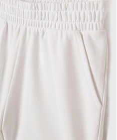 short en maille coupe ample avec taille elastique fille blanc standard shortsG756101_2