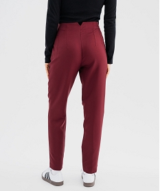pantalon de costume fluide avec pinces femme rouge vif pantalonsG758001_3