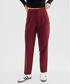 pantalon de costume fluide avec pinces femme rouge vif pantalonsG758001_4