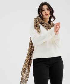 pull a col polo femme grand taille blanc chine pullsG758301_2