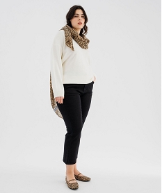 pull a col polo femme grand taille blanc chine pullsG758301_4