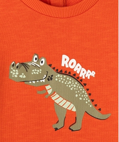 sweat avec motif dinosaure bebe garcon orange standardG758901_2