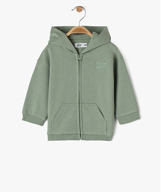 GEMO Sweat zippé à capuche bébé garçon Vert
