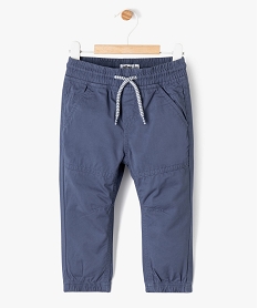 GEMO Pantalon jogger en coton bébé garçon bleu standard