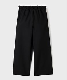pantalon large avec bandes rayees sur les cotes fille noir standard pantalonsG760301_3