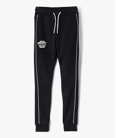 GEMO Pantalon de jogging avec liserés contrastants garçon noir standard