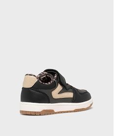 baskets basses a lacets elastiques et scratch fille - 5 miles noir standard basketsG763701_4