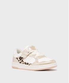 baskets avec touches leopard et metallisees fille - lovely wings blanc standard basketsG765001_2