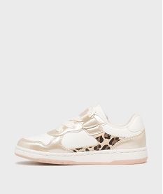 baskets avec touches leopard et metallisees fille - lovely wings blanc standard basketsG765001_3