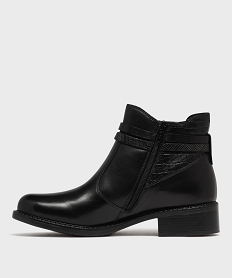 bottines femme dessus en cuir avec details fantaisie et a zip - taneo[missing] noir standardG765701_3