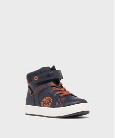 boots look sport avec lacets elastiques et scratch garcon - buggy shoes bleuG766101_2