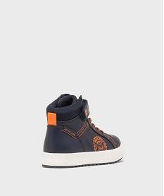 boots look sport avec lacets elastiques et scratch garcon - buggy shoes bleuG766101_4