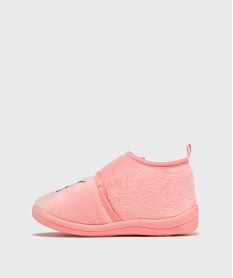chaussons fermeture scratch avec motif licorne bebe fille roseG766401_3