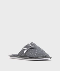 chaussons mules en jersey etoile femme gris standardG769101_2
