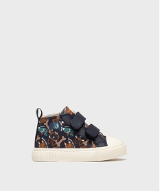 GEMO Chaussures montantes à scratch en matière déperlante bébé garçon Bleu