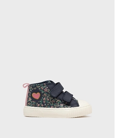 GEMO Baskets montantes déperlantes à scratch bébé fille Bleu