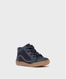 chaussures de marche fermeture lacets et zip bebe garcon - buggy bleuG770701_2
