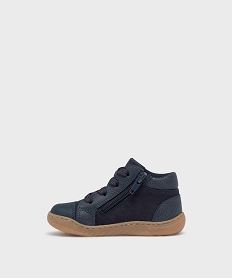 chaussures de marche fermeture lacets et zip bebe garcon - buggy bleuG770701_3