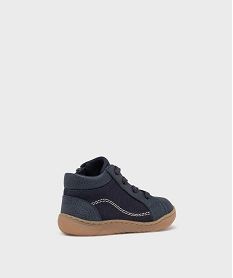 chaussures de marche fermeture lacets et zip bebe garcon - buggy bleuG770701_4