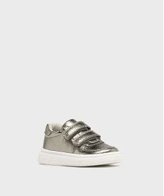 baskets basses brillantes a scratch fille argente baskets et tennisG770801_2